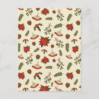 Patroon met Kerstmotieven Feestdagenkaart