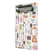 Patroon met kleurrijke kookpictogrammen mini klembord (Angled2)