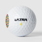 patroon met kleurrijke waterverf golfballen (Logo)