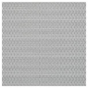 Patroon met kleurrijke Wavy-harten in zwarte kleur Stof