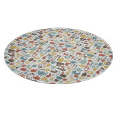 Patroon met kookpictogrammen snijplank (Hoek)