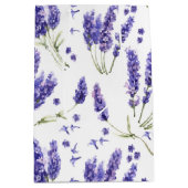 Patroon met lavender Waterverf Flowers Medium Cadeauzakje (Voorkant)
