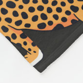 patroon met luipaarden en tropische bladeren fleece deken (Hoek)