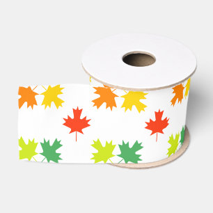 Patroon met maanbladeren grosgrain lint
