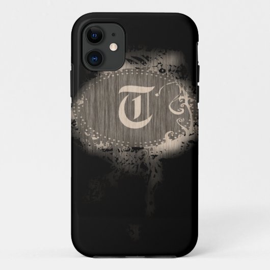 patroon met monogram T Case-Mate iPhone Case (Achterkant)