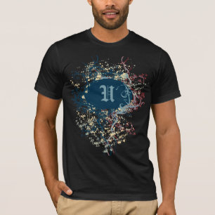 patroon met monogram U T-shirt