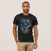  patroon met monogram U T-shirt (Voorkant volledig)