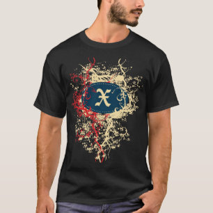 patroon met monogram X T-shirt