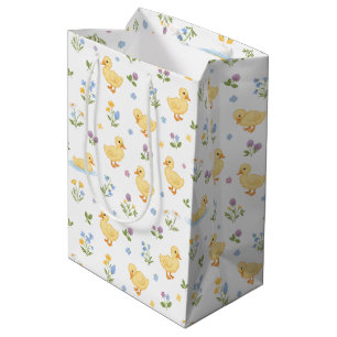 Patroon met Mooie Eendjes en Wilde Bloemen Medium Cadeauzakje