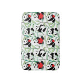 patroon met mooie panda ' s met hart badmat (Voorkant Verticaal)