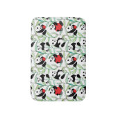 patroon met mooie panda ' s met hart badmat (Voorkant Verticaal)