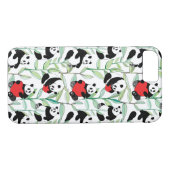 patroon met mooie panda ' s met hart Case-Mate iPhone case (Achterkant (Horizontaal))
