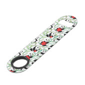 patroon met mooie panda ' s met hart speed flessenopener (Achterkant Gekanteld)
