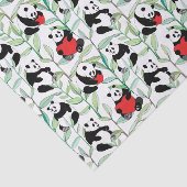 patroon met mooie panda ' s met hart tissuepapier (Detail)