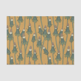 Patroon met ongeopende andelion tissuepapier