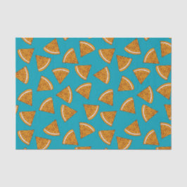 Patroon met oranje kwartsplak tissuepapier