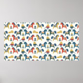 Patroon met paarden geïnspireerd door de scandinav poster (Voorkant)