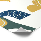 Patroon met paarden geïnspireerd door de scandinav poster (Hoek)