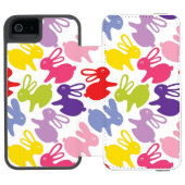 patroon met Paaskonijnen Incipio iPhone Portemonnee Hoesje (Agenda Open)