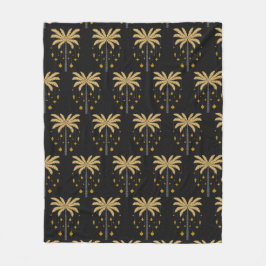 Patroon met palmbomen en ornamenten fleece deken