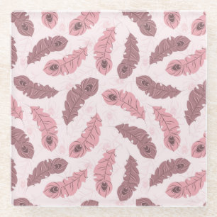 patroon met paukveren glazen onderzetter