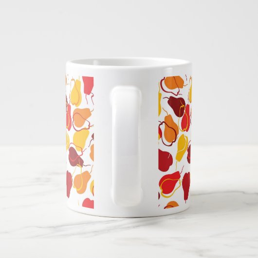 Patroon met peren jumbo mok (Achterkant)