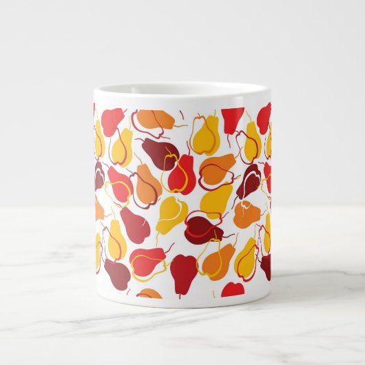 Patroon met peren jumbo mok (Voorkant)