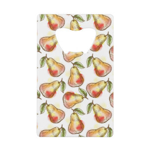 Patroon met peren kredietkaart flessenopener