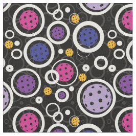 Patroon met Pickleballen op zwart Stof