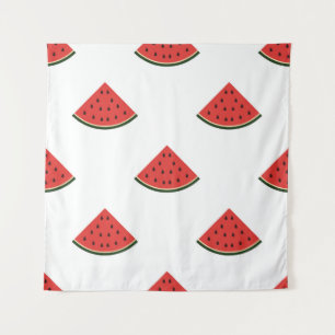 patroon met plakken watermeloen op een wand wandkleed