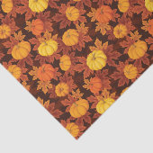 Patroon met pompoenen en herfst tissuepapier (Detail)