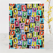 Patroon met portretten van de grootste componisten kaart (Gele Bloem)