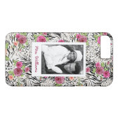 Patroon met proefafdrukken | Foto en naam toevoege Case-Mate iPhone Case (Achterkant (Horizontaal))