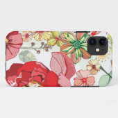 Patroon met rode bloemen Case-Mate iPhone case (Achterkant (horizontaal))