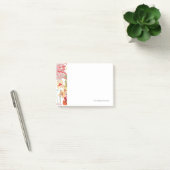 Patroon met rode bloemen post-it® notes (Kantoor)