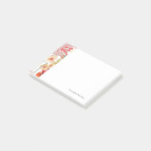 Patroon met rode bloemen post-it® notes (Schuin)