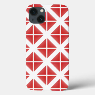 Patroon met rode driehoek iPhone 13 hoesje