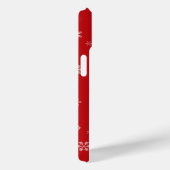 patroon met rode en witte kerstsnowflakes Case-Mate iPhone case (Achterkant / Rechts)