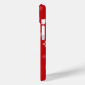 patroon met rode en witte kerstsnowflakes Case-Mate iPhone case (Achterkant / Links)