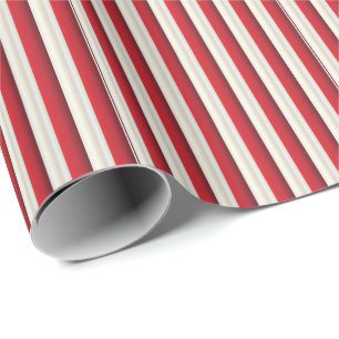Patroon met rode en witte strepen cadeaupapier