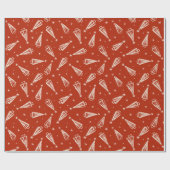 Patroon met rode kerstboom cadeaupapier (Vlak)