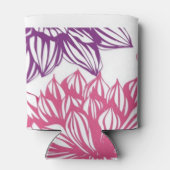 Patroon met roze asters en dahlia blikjeskoeler (Achterkant)