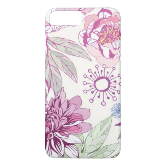 Patroon met roze bloemen Case-Mate iPhone case (Achterkant)