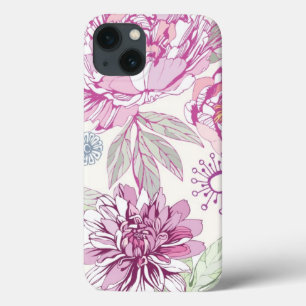 Patroon met roze bloemen iPhone 13 hoesje