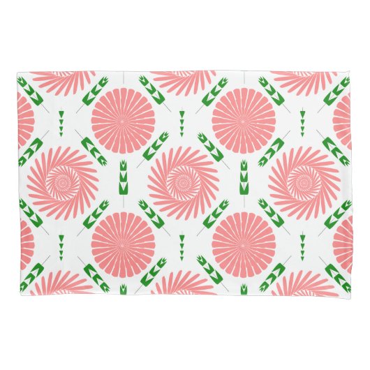 patroon met roze bloemen kussensloop (Voorkant)