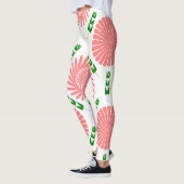 patroon met roze bloemen leggings (Links)