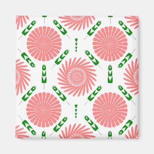 patroon met roze bloemen magneet