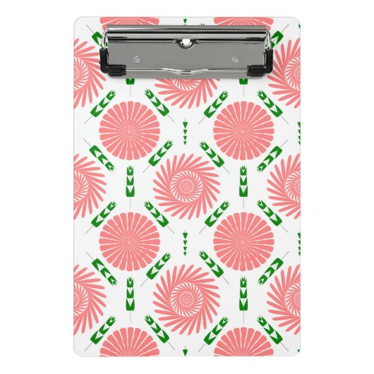 patroon met roze bloemen mini klembord (Voorkant)