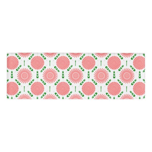 patroon met roze bloemen naambadge (Voorkant)