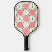patroon met roze bloemen pickleball paddle (Voorkant)
